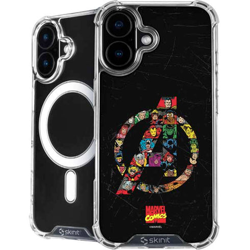 Marvel Classic Comics Avengers Logo iPhone 16 Plus MagSafe Case