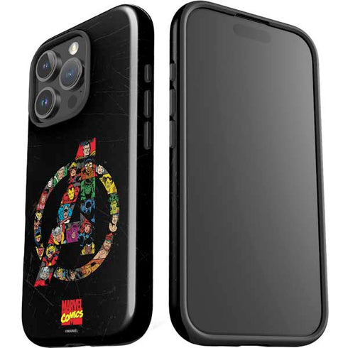 Marvel Classic Comics Avengers Logo iPhone 16 Pro Impact Case