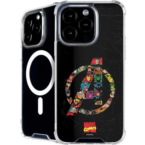Marvel Classic Comics Avengers Logo iPhone 16 Pro MagSafe Case