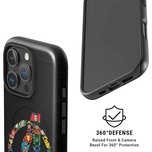 Marvel Classic Comics Avengers Logo iPhone 16 Pro Magsafe Impact Case