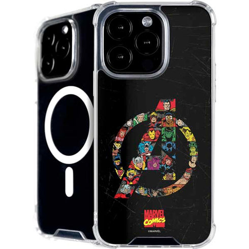Marvel Classic Comics Avengers Logo iPhone 16 Pro Max MagSafe Case