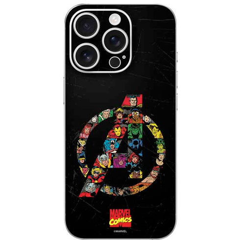 Marvel Classic Comics Avengers Logo iPhone 16 Pro Skin