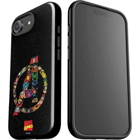Marvel Classic Comics Avengers Logo iPhone 16e Impact Case