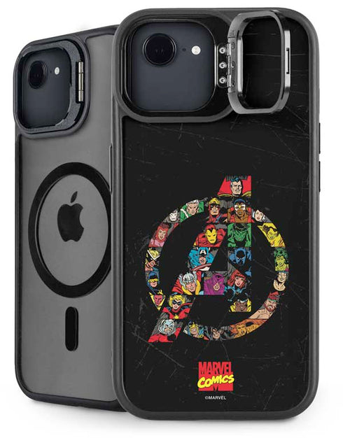 Marvel Classic Comics Avengers Logo iPhone 16e Kickstand Case