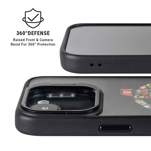 Marvel Classic Comics Avengers Logo iPhone 16e Kickstand Case