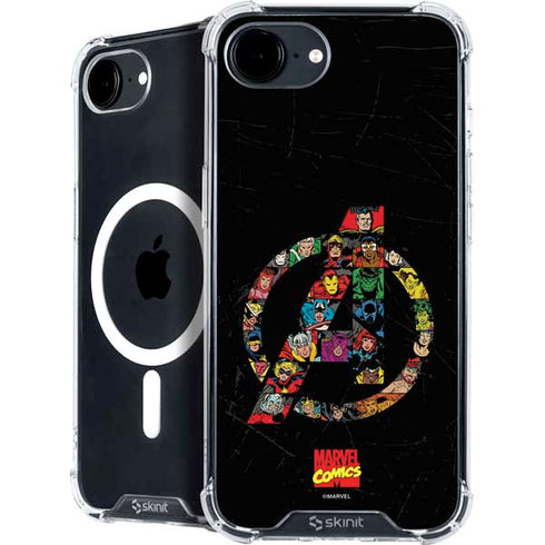 Marvel Classic Comics Avengers Logo iPhone 16e MagSafe Case