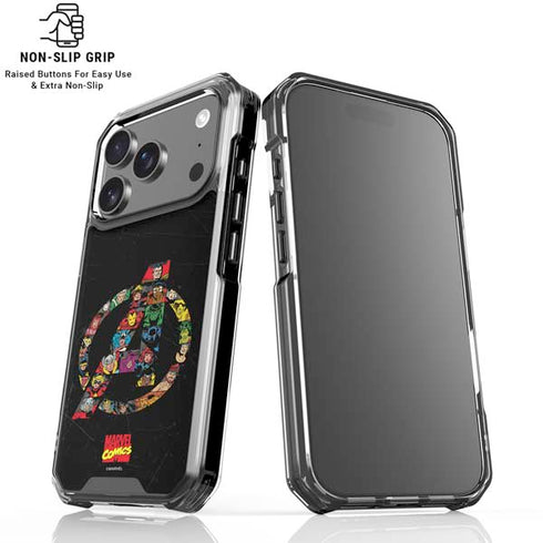 Marvel Classic Comics Avengers Logo iPhone 18 Pro Clear Case