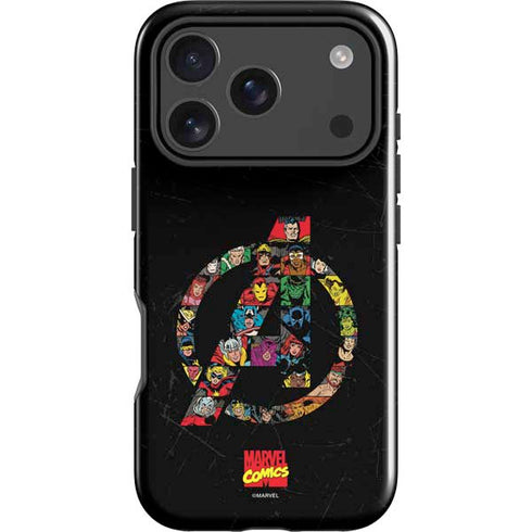 Marvel Classic Comics Avengers Logo iPhone 18 Pro Impact Case