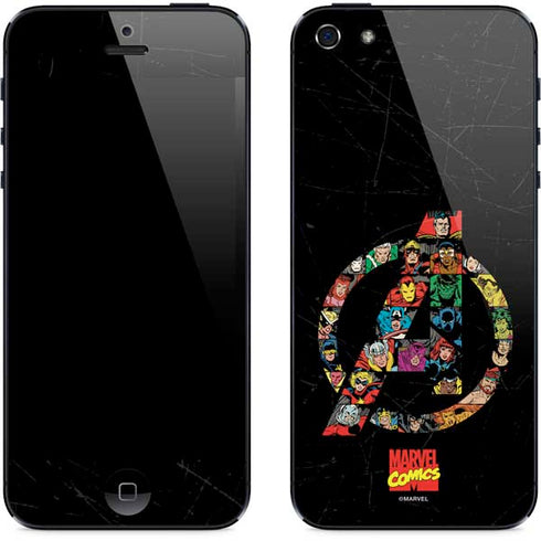 Marvel Classic Comics Avengers Logo iPhone 5/5s/5SE Skin