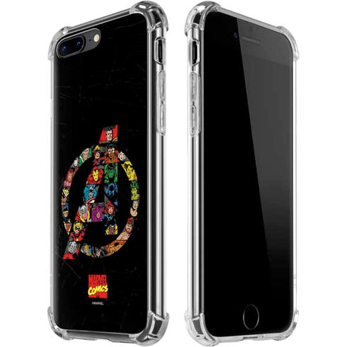Marvel Classic Comics Avengers Logo iPhone 7/8 Plus Clear Case
