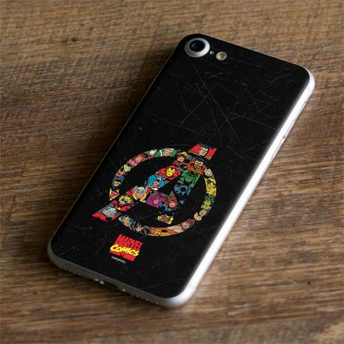 Marvel Classic Comics Avengers Logo iPhone 7 Skin