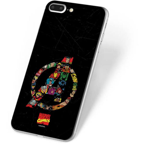 Marvel Classic Comics Avengers Logo iPhone 8 Plus Skin