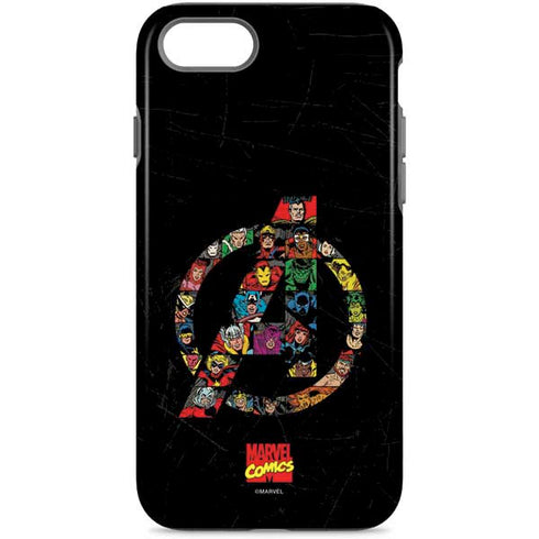 Marvel Classic Comics Avengers Logo iPhone 8 Pro Case
