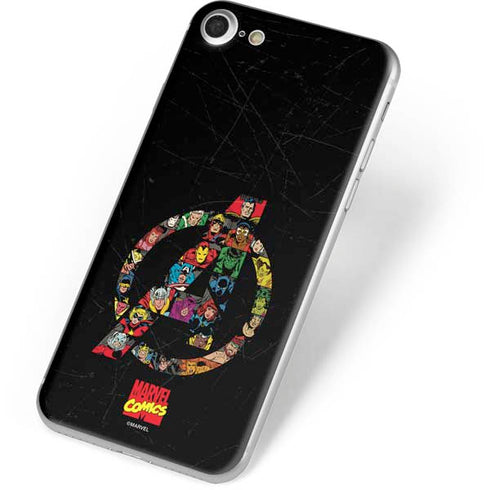 Marvel Classic Comics Avengers Logo iPhone 8 Skin