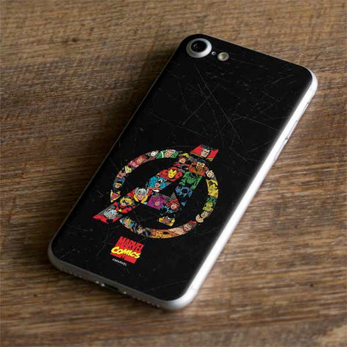 Marvel Classic Comics Avengers Logo iPhone 8 Skin