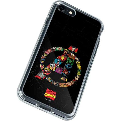 Marvel Classic Comics Avengers Logo iPhone SE (2nd & 3rd Gen) Clear Case