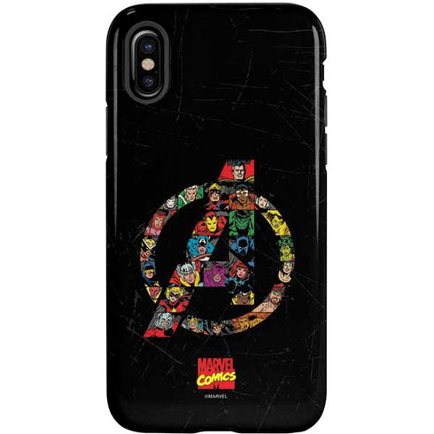 Marvel Classic Comics Avengers Logo iPhone X Pro Case