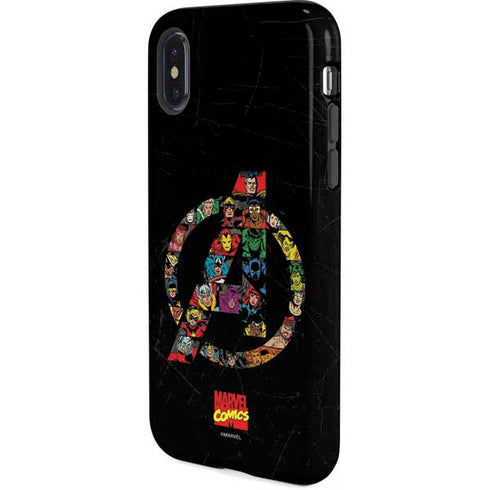 Marvel Classic Comics Avengers Logo iPhone X Pro Case