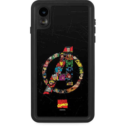 Marvel Classic Comics Avengers Logo iPhone XR Waterproof Case