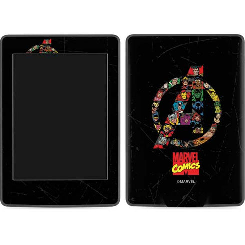 Marvel Classic Comics Avengers Logo Amazon Kindle Skin