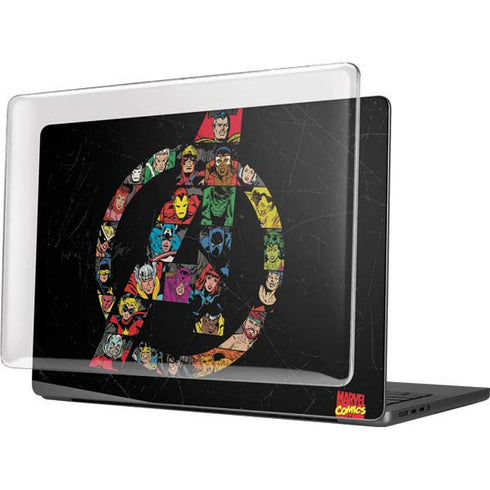 Marvel Classic Comics Avengers Logo MacBook Pro 14in (2021-24) Case plus Skin