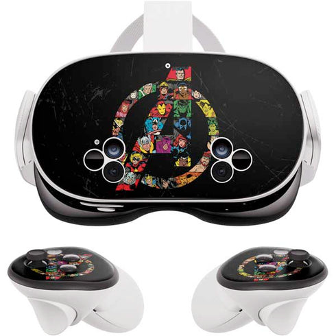 Marvel Classic Comics Avengers Logo Meta Quest 3S Skin