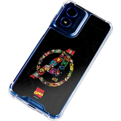 Marvel Classic Comics Avengers Logo Moto G Play 4G (2024) Clear Case