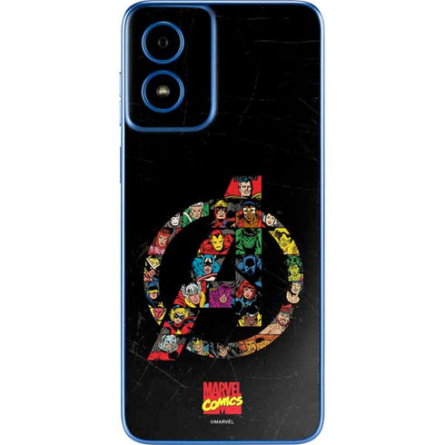Marvel Classic Comics Avengers Logo Moto G Play 4G (2024) Skin
