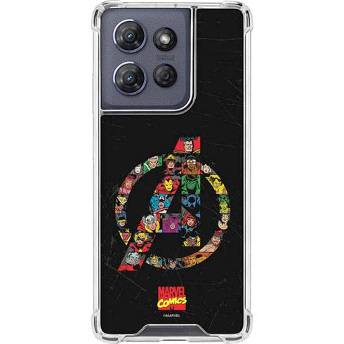 Marvel Classic Comics Avengers Logo Moto G Play 5G (2025) Clear Case