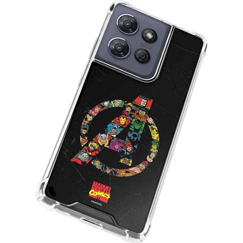 Marvel Classic Comics Avengers Logo Moto G Play 5G (2025) Clear Case