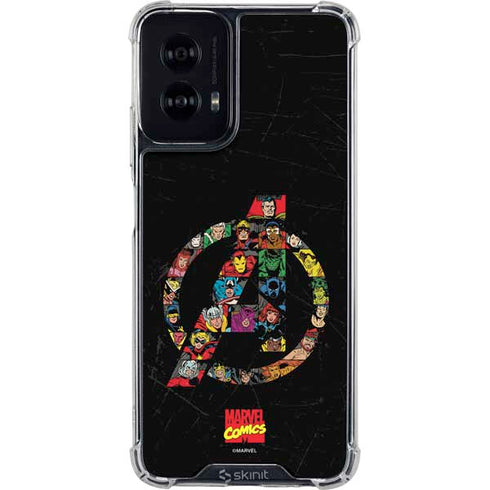 Marvel Classic Comics Avengers Logo Moto G Power 5G (2024) Clear Case