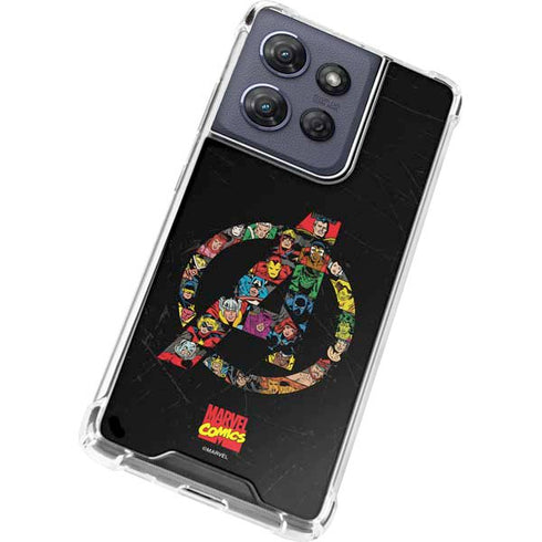 Marvel Classic Comics Avengers Logo Moto G Power 5G (2025) Clear Case