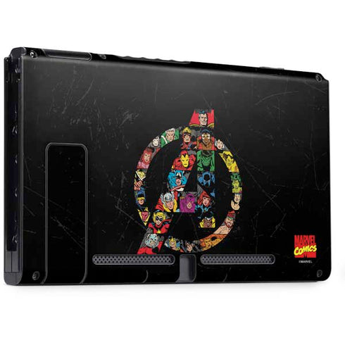 Marvel Classic Comics Avengers Logo Nintendo Switch Bundle Skin