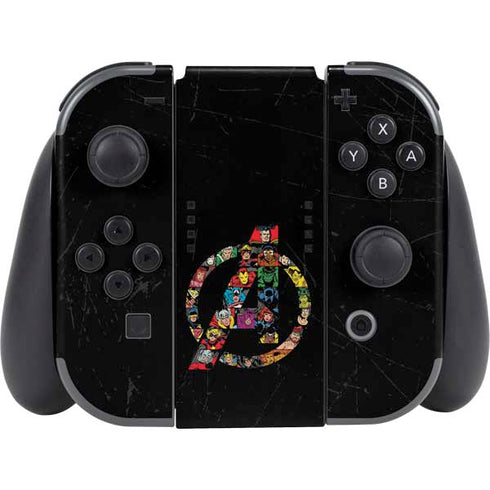 Marvel Classic Comics Avengers Logo Nintendo Switch (2017-2021) Joy-Con Controller Skin