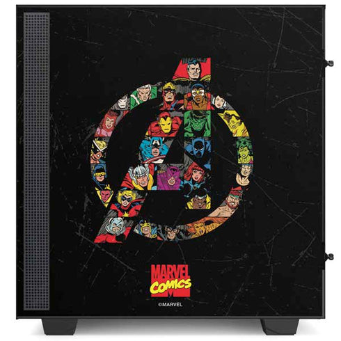 Marvel Classic Comics Avengers Logo NZXT H510 Compact ATX Mid-Tower Case Skin