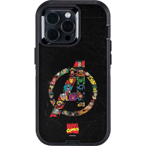 Marvel Classic Comics Avengers Logo Otterbox Defender iPhone Skin