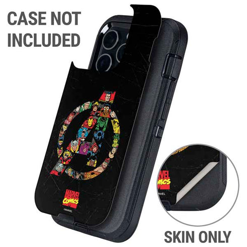 Marvel Classic Comics Avengers Logo Otterbox Defender iPhone Skin