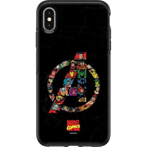 Marvel Classic Comics Avengers Logo Otterbox Symmetry iPhone Skin