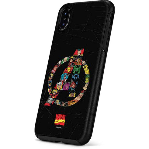 Marvel Classic Comics Avengers Logo Otterbox Symmetry iPhone Skin