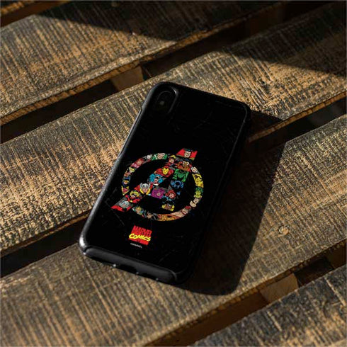 Marvel Classic Comics Avengers Logo Otterbox Symmetry iPhone Skin