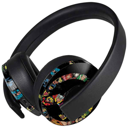Marvel Classic Comics Avengers Logo PlayStation 4 Gold Wireless Headset Skin