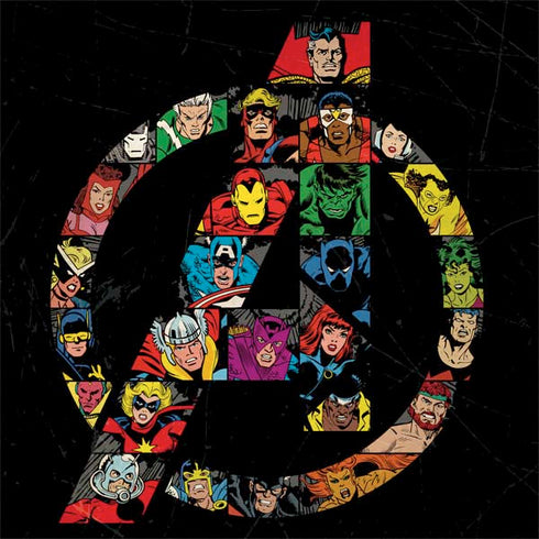 Marvel Classic Comics Avengers Logo PlayStation 4 Gold Wireless Headset Skin