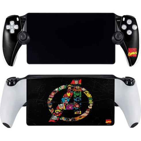 Marvel Classic Comics Avengers Logo PlayStation PS5 Skins