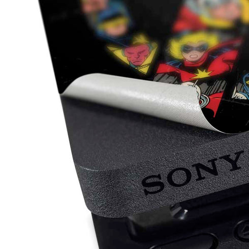 Marvel Classic Comics Avengers Logo PS4 Slim Skin
