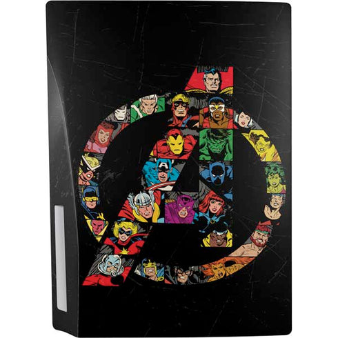 Marvel Classic Comics Avengers Logo PS5 Bundle Skin