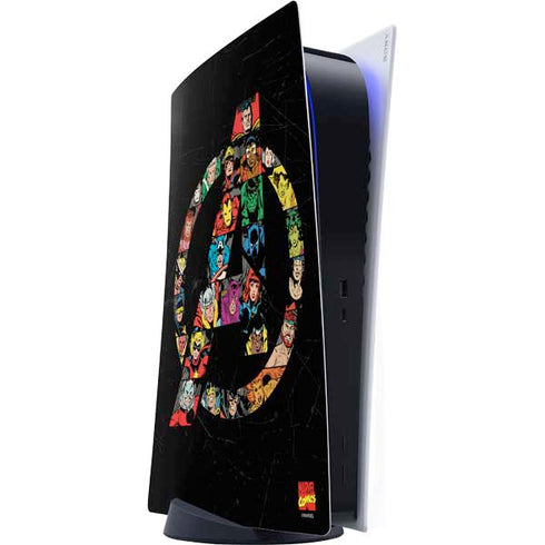 Marvel Classic Comics Avengers Logo PlayStation PS5 Skins