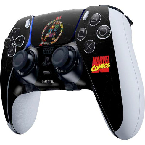 Marvel Classic Comics Avengers Logo PS5 DualSense Edge Pro Controller Skin