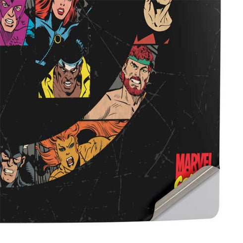 Marvel Classic Comics Avengers Logo PS5 Pro Console Skin