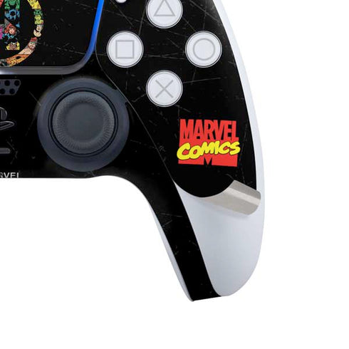 Marvel Classic Comics Avengers Logo PS5 Slim Disk Bundle Skin