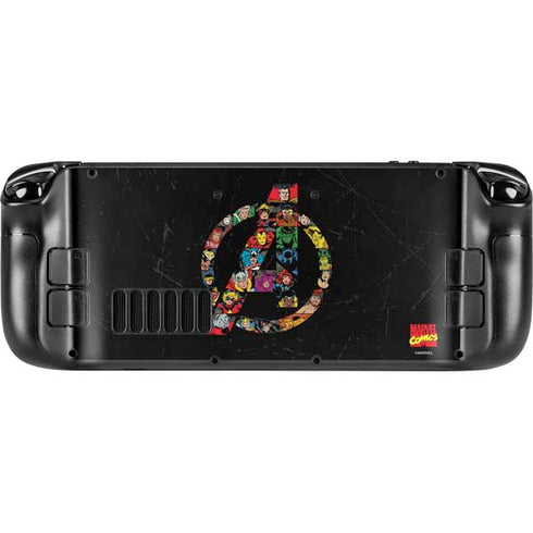 Marvel Classic Comics Avengers Logo Steam Deck Handheld Gaming Computer OLED Skin